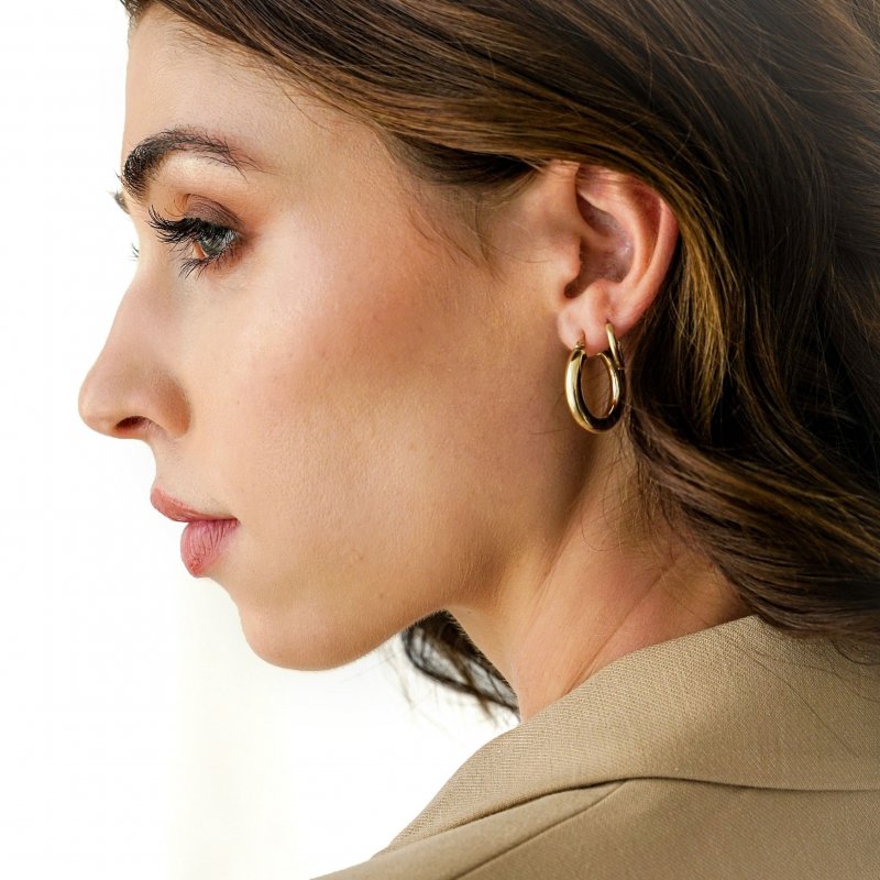 Odi Small Solid Gold Hoops